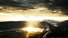 Nature Trees grass sun scenic skyscapes