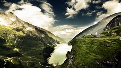 Nature Trees grass sun scenic skyscapes