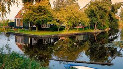 Nature Trees lakes houses