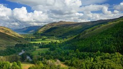 Nature Trees Mountains clouds