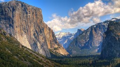 Nature Trees Mountains clouds