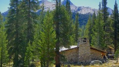 Nature Trees Mountains houses chimneys