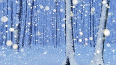 Nature Trees snow forests snowy trees