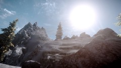 Nature Trees snow the elder scrolls v skyrim sunlight video 