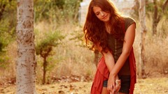 Nature Trees wall woman smiling