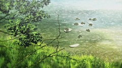 Nature Trees water Anime sunlight turtles illustrations ponds 