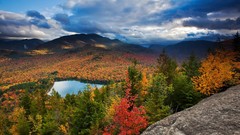 Nature Trees water clouds