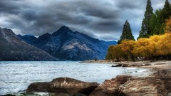 Nature Trees water Mountains