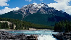 Nature Trees water Mountains clouds