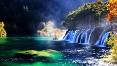 Nature Trees waterfalls lakes