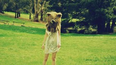 Nature Trees woman Bears costume Parks fields masks