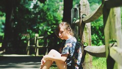 Nature Trees woman outdoors brunettes