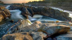 Nature Virginia rocks falls USA rivers long exposure