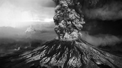Nature Volcanoes grayscale