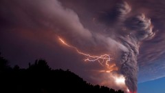 Nature Volcanoes storm Lightning