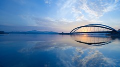 Nature water blue Bridges lakes
