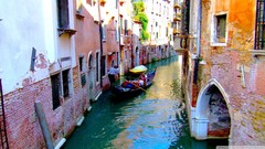 Nature water Boats venice cities streets