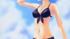 Nature water clouds woman Anime Beaches blondes anime girls 