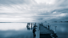 Nature water Lake Bridge calm footbridge