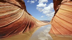 Nature water Mountains clouds Arizona reflections rock 