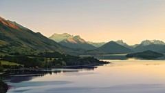 Nature water Mountains lakes forests