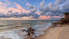 Nature water ocean hills