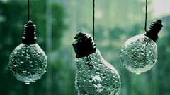 Nature water rain light wet hanging water drops bulbs