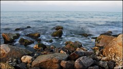 Nature water rocks skyline