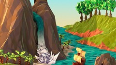 Nature water ships Balloons waterfalls Castles drawings rivers 