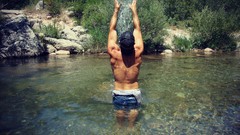 Nature water summer guys! muscle Spain clean