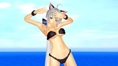 Nature water woman Anime 3d pink eyes anime girls skies 