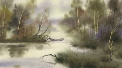 Nature watercolor paintings artwork