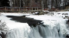Nature waterfalls Bridges forests