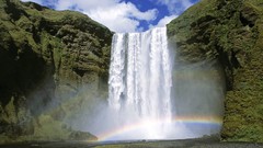Nature waterfalls clouds
