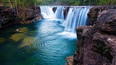 Nature waterfalls forests