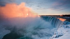 Nature waterfalls mist