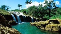 Nature waterfalls rest