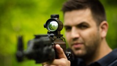 Nature weapons Kalashnikov Parks reflections depth of field 