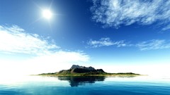 Nature white Islands Sea