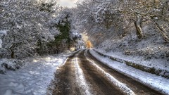 Nature winter roads snowy road