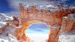 Nature winter snow rocks