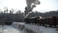 Nature winter snow trains