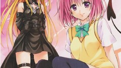 Nature woman Anime dress red eyes sitting schoolgirls stockings 