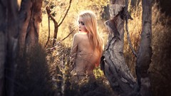 Nature woman back blondes nude