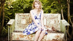 Nature woman bench blondes taylor swift singers