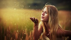 Nature woman blondes