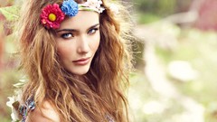 Nature woman blondes blue eyes models girls in nature