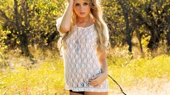 Nature woman blondes lingerie