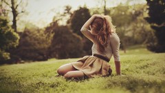 Nature woman blondes skirts duplicate