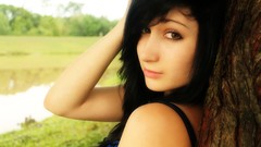 Nature woman brown eyes black hair